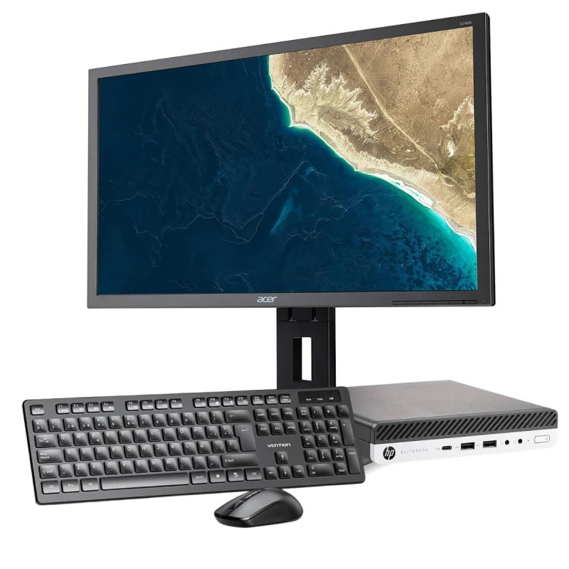 Computer Combo Hp Combo 1 HP Elite 800 G4 i3 SSD 128GB/8GB RAM WIN11 Pro + Monitor LED ...