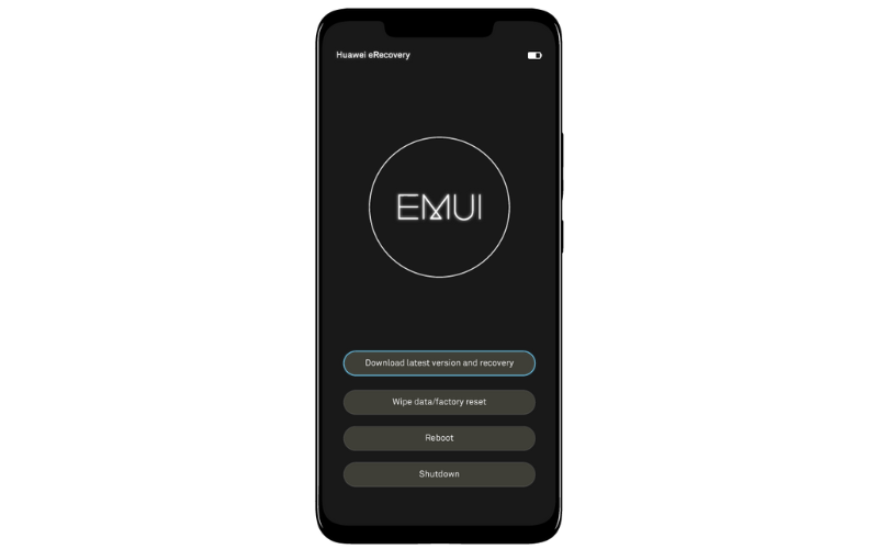 Pantalla modo Recuperación Huawei.