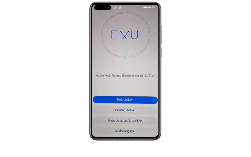 Pantalla Modo Seguro Huawei.
