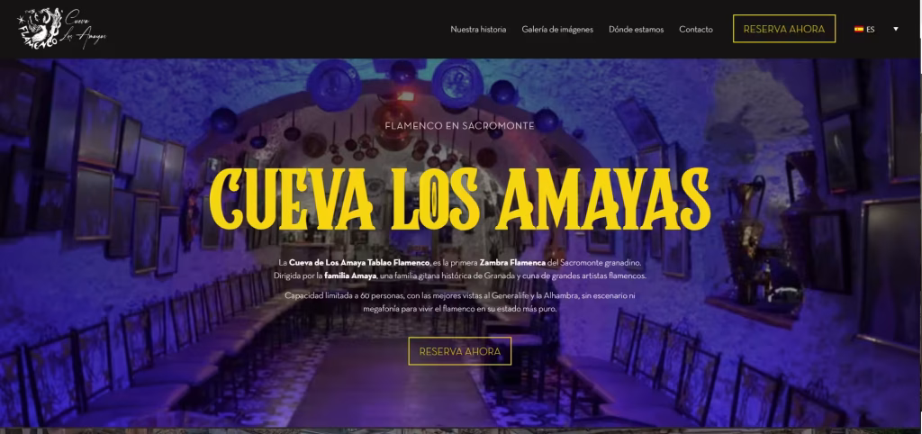 Diseño web en Granada para Cueva Los Amaya, proyecto desarrollado por Bemovil