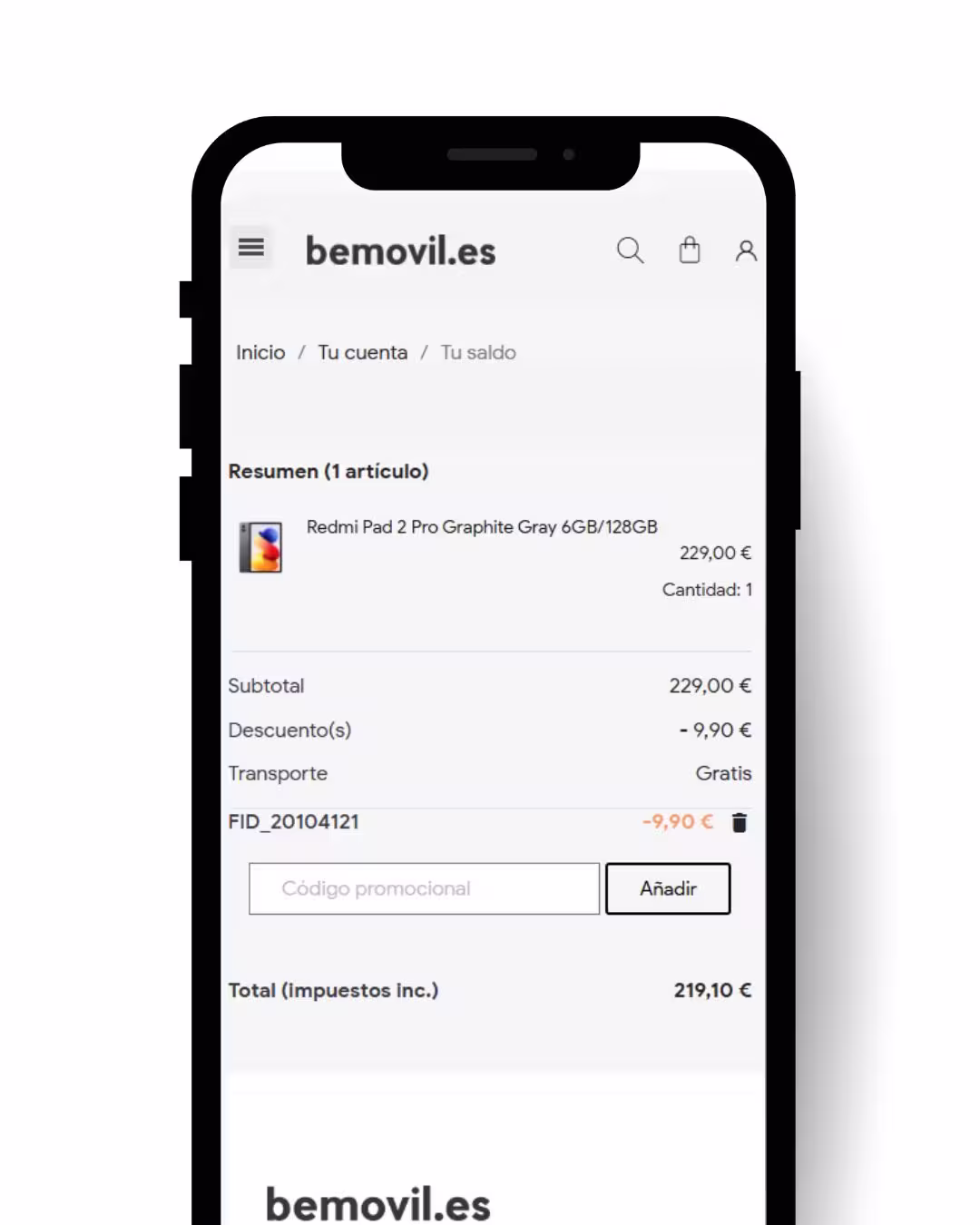 Saldo acumulado wallet